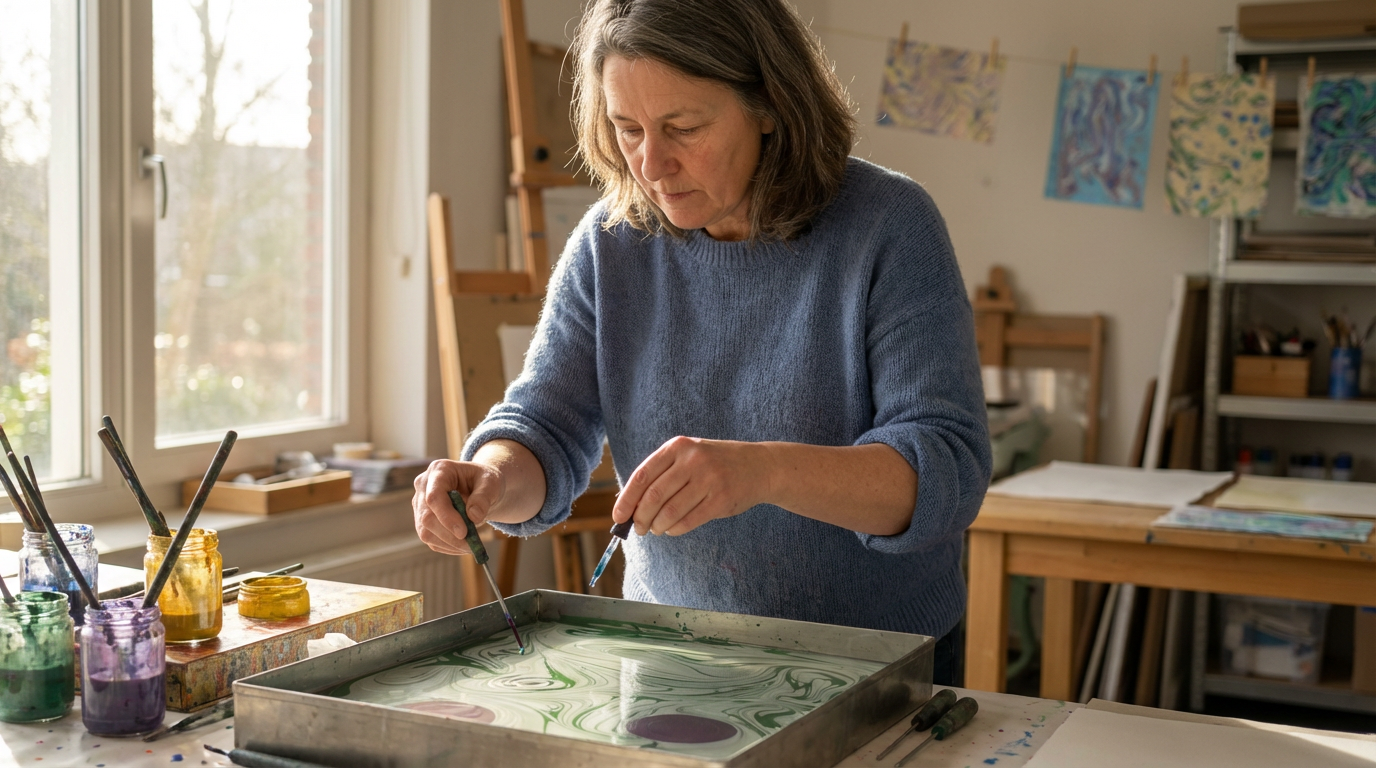 Schilderen op water (marmeren)